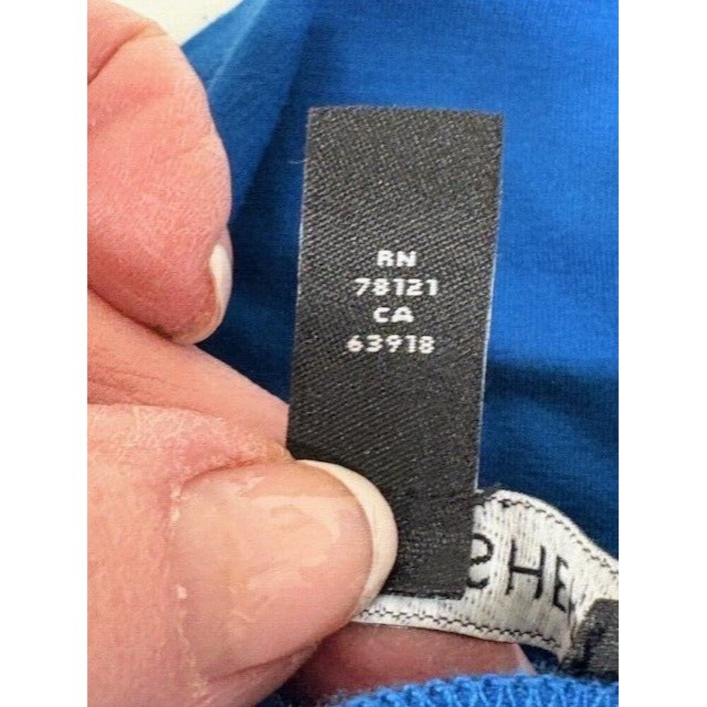 Eileen Fisher Style  63918  SZ Medium Blue Green Stretch Jersey Knit Crew Tunic - Picture 11 of 13